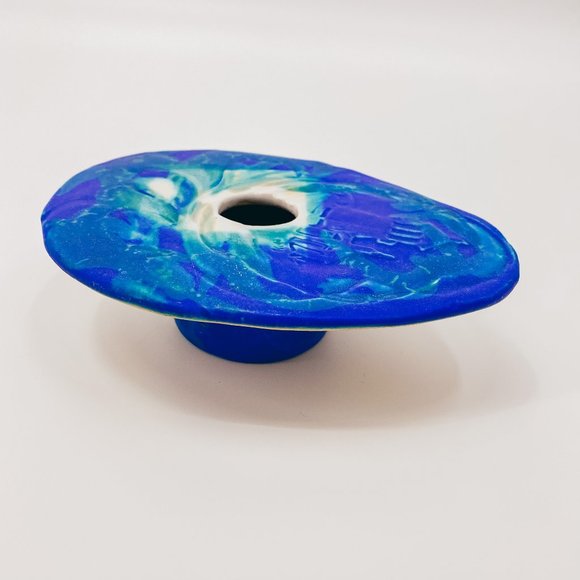 Vintage Ceramic Vase with built in Flower Frog - Picture 7 of 12